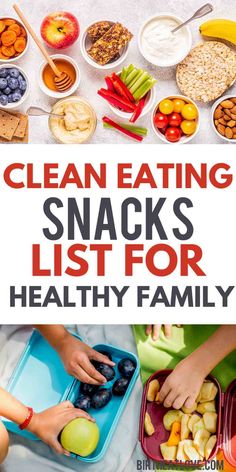 clean eating snacks list for healthy family