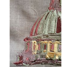 the capitol building in washington, d c embroidered onto fabric