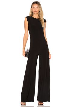 Norma Kamali Sleeveless Jumpsuit in Black | REVOLVE Black Jumpsuits, Nye Outfits, Cute Spring Outfits, Knit Jumpsuit, Norma Kamali, Outfit Look, Sleeveless Rompers, Revolve Clothing