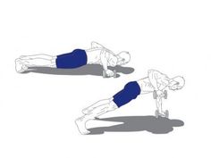 two people doing push ups on their hands and knees, one person is holding the other