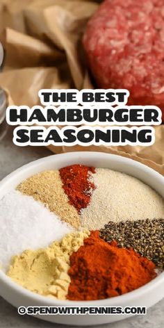 the best hamburger seasoning is in a bowl