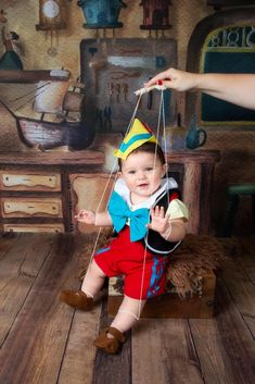 Pinocchio Photo Shoot, Infant Costumes For Boys, One Year Old Costume Boy, Halloween Baby Costumes Boy, Diy Baby Halloween Costumes For Boys, 1st Halloween Costumes Boy, Halloween Costume For Baby Boy, First Halloween Costume Boy, Baby Boy Costume Ideas