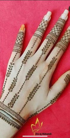 hendi tattoos on the palm of a woman's hand