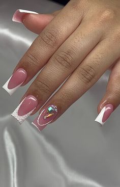 30th Birthday Nails Design, Frenchies Acrylic Nails, Beginner Nail Designs, Birthday Nail Designs, Curved Nails, French Manicure Nails, Matte Nails Design, Cute Acrylic Nail Designs, Dope Nail Designs