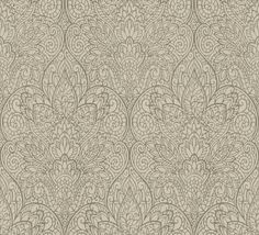 A veritable arabesque of liquid metallic splendor creates a dense web of shimmering tracery against pearlescent color in this allover pattern with palatial elegance. York Wallcoverings Candice Olson Decadence 57.2-sq ft Brown Non-woven Novelty Unpasted Wallpaper | CD4010 White And Silver Wallpaper, Candice Olson Wallpaper, Taupe Wallpaper, Copper Wallpaper, Paradise Wallpaper, Candice Olson, York Wallpaper, Silver Wallpaper, Drops Patterns