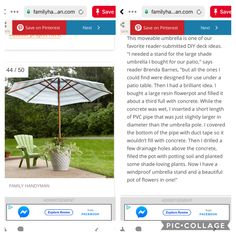 an image of a web page with two chairs and an umbrella in the middle one