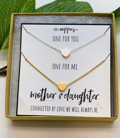 mother and daughter necklace set in gift box