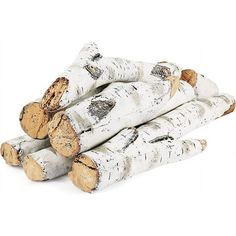 white birch logs stacked on top of each other