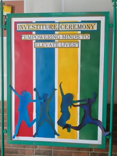 there is a sign that says investire ceremony emoving minds to elevate lives