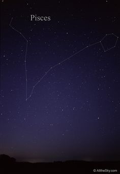 the sky is filled with stars and there are two lines that point in the same direction