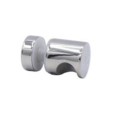 an image of two chrome door knobs