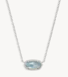 A dainty stone and delicate metallic chain combine to create the Elisa Silver Pendant Necklace in Light Blue Illusion, your new favorite wear-anywhere accessory. This pendant necklace can be paired with any look, providing that extra touch of timeless style. Make the Elisa Silver Pendant Necklace a staple in your wardrobe and you will not be disappointed. Gift Hint: This is perfect for March birthdays! • Rhodium Plated Over Brass• Size: 0.63"L x 0.38"W stationary pendant, 15" chain with 2" exten March Birthdays, Blue Pleated Skirt, Unique Gift Items, Silver Pendant Necklace, Gift Item, Timeless Style, Rhodium Plated, Pleated Skirt, Silver Pendant