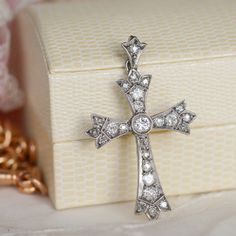 Loaded with sparkle, this magnificent antique cross pendant is crafted in sterling silver and set with almost 1 carat of diamonds. Measuring 41mm in length, this elegant piece is truly a one-of-a-kind! Full photos & video on our website. 🎀Layby Welcome & Free Express delivery Oz-wide. 📫Subscribe to our newlsetter for our latest arrivals and sales events! 1930s Art Deco, Deco Jewelry, Silver Art, Art Deco Diamond, Antique Diamond, Art Deco Jewelry, Antique Jewellery, Unique Engagement Rings, 1 Carat