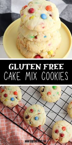 gluten free cake mix cookies on a cooling rack