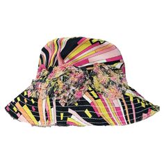 condition 10/10 color multi size 1 hat height 10cm, circumference 52cm, hat brim width 8cm cotton 65% rayon 35% made in italy free shipping worldwide (takes around 5days) Multicolor Spring Bucket Hat, Spring Multicolor Curved Brim Bucket Hat, Multicolor Curved Brim Bucket Hat For Spring, Spring Multicolor Sun Hat With Flat Brim, Multicolor Cotton Summer Hat, Multicolor Short Brim Bucket Hat, Multicolor Cotton Hat With Short Brim, Spring Multicolor Bucket Hat With Short Brim, Spring Multicolor Short Brim Bucket Hat