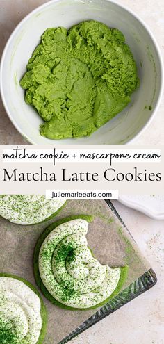 matcha latte cookies are made with matcha powder