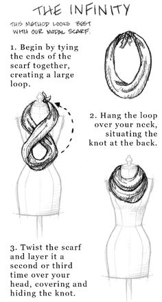 how to wear a scarf Scarf Wearing Styles, Infinity Knot