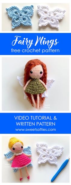 crochet pattern for fairy wings and video instructions