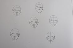 the drawing shows how to draw faces with different angles and shapes for each individual's head