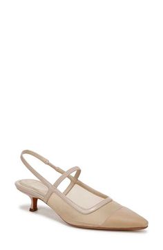 Leather Slingback Pumps With Single Toe Strap, Summer Office Slingback Pumps With Almond Toe, Leather Pumps, Pump Shoes, Women's Pumps, Venice, Leather Straps