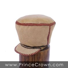 Rim fitted for head size 22 inches or 56 cm Size LARGE (L) / Height 7 inches (for long dreadlocks) This Solid Large Leather Crown has a pale khaki suede leather complemented by rich brown lacing. Leather - Hand Made - Hat or Crown ------------------------------------------------------ + Genuine Leather exterior and stitching + Cloth Inner Lining + Hand Made in Jamaica by Jamaicans Rastafarians have been wearing Leather Crowns for decades to neatly hold dreadlocks or natural hair. Check out our o Brown Cap Costume Hat, One Size Fits Most, Brown Adjustable High Crown Hat, Brown High Crown Hat With Adjustable Fit, Adjustable High Crown Brown Costume Hats And Headpieces, Adjustable Brown Fitted Cap, Handmade Brown Flat Cap, Dreadlocks Art, Long Dreadlocks, Leather Crown