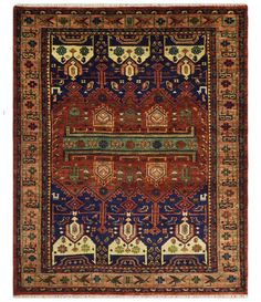 This hand-knotted, wool rug is the perfect combination of antique style and traditional design. It is made of Red and Blue in a variety of Multi sizes making it suitable for any room. The craftsmanship ensures durability and quality. Hand-Knotted Rug Made with Wool Persian Blue, 4x6 Area Rugs, Layered Rugs, 6x9 Area Rugs, 5x7 Area Rug, 9x12 Area Rugs, Big Rugs, Blue Carpet, Area Rug Sizes