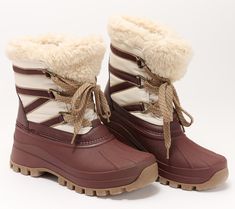 Gear up for the winter season with these nylon snow boots. Ready for any weather, they feature a cozy faux fur collar, lace-up front closure, and rubber sole that's tough enough to withstand the elements. From Cougar. Snow Gear, Holiday Outfit, Faux Fur Collar, Fur Collar, Fur Collars, Walmart Shopping, Winter Season, Holiday Outfits, Shoe Shop