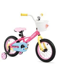 Best Gift for Kids 2-7 Years Old - JOYSTAR Macarons Kids bike with bright & stylish colors is suitable for 2-7 years old (32-53 inch) toddlers. This toddler bikes have adjustable saddle & stem height for a better fit and low gearing for easy pedalling. Soft seat offers more comfort in riding. The best fit, comfort, and quality that will foster your kid's love of the ride. Kids Starter Bike - Sturdy Hi-Ten steel frame and fork easily surivive the multiple bumps of learning balance. The amazing ri Rainbow Bike, Toddler Bicycle, Toddler Bike, Cool Gifts For Kids, Rainbow Color