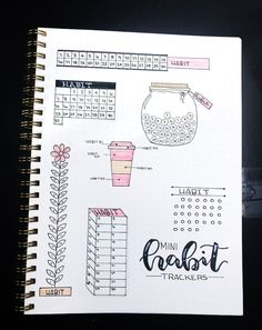 Mini Habit Tracker, Mini Habits, Bullet Journal 2019, Bullet Journal Page, Creating A Bullet Journal, Bullet Journal Hacks, Bullet Journal Tracker, Bullet Planner