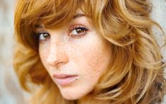 #long hair, #freckles, #brown eyes, #actress, #redhead, #Vica Kerekes, #Eva Kerekesová, #women, #depth of field, #face, wallpaper Redhead Hairstyles Long, Hair Color For Fair Skin, White Tank Top Women, Hair Color Pastel, Goddess Hairstyles, Fair Skin