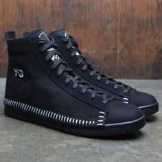 Adidas Y-3 Men Bynder High black footwear white Luxury Men's Adidas High-top Sneakers, Black Footwear, Allen Iverson, Astro Boy, White Adidas, Sneaker Head, Nike Shoes, High Top Sneakers, Cowboy