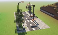 Minecraft Town Path, Minecraft Sidewalk Ideas, Minecraft Sidewalk, Minecraft City Road, Minecraft Park Idea, Path Ideas Minecraft, Minecraft Roads, Minecraft Path Design, Minecraft Neighborhood