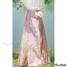 Olivia Mark - Mamian Skirt Hanfu: Everyday Wearable New Lightweight Improved Half Skirt Mamian Skirt, Woman Sleeve, Cotton Midi Skirt, Black Down, Half Skirt, Women Sleeve, Types Of Skirts, Line Design, Olivia Mark