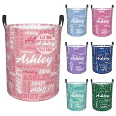 the personalized bucket is shown in different colors