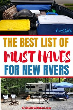 the best list of must haves for new rvers