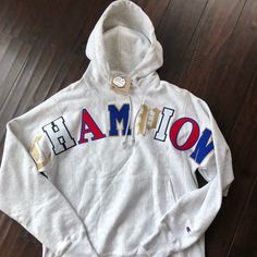 New With Tags Limited Edition Champion Hoodie. I Love This It’s So Cute But I Never Got To Wearing It. I Believe It’s A Men’s Size Small And A Womens Small/Medium! Retail Prices Range From 75-120 Georgia Bulldogs Hoodie, Grey Champion Hoodie, Champion Sweats, Champion Crewneck, Champion Reverse Weave, Champion Sweatshirt, Crop Top Sweatshirt, Champion Hoodie, Womens Fleece