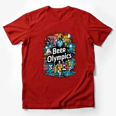 Get ready for the ultimate party with our Beer Olympics T-Shirt! Perfect for bar hops, college parties, or just a fun night with friends, this t-shirt features a vibrant, retro-inspired graphic that captures the spirit of competition and camaraderie. Made from soft, high-quality materials, it offers both comfort and style for any festive occasion. Show off your competitive side and love for games with this unique and eye-catching design! Custom graphic T-Shirt.Customize your color Beer Olympics, Fun Party Drinks, Beer Olympic, Clothing Male, Retro Graphic Design, Clothing Female, College Parties, Drinking Game, Drinking Party