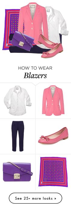 "Pink & Purple" by morningsjoy on Polyvore featuring Yves Saint Laurent, navabi, Gucci, Furla and Kate Spade Plus Size Business, Outfit Curvy, Wardrobe Styling, Marley Rose, Fashion Shoes Flats, Curvy Girl Fashion, Fashion Spring, Wardrobe Style, Blazer Outfits