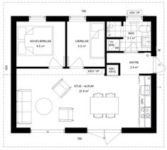 the floor plan for a small apartment