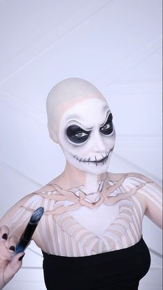 Possibly my BEST Jack and Sally yet! #makeup #beauty #halloweenwithshorts Jack And Sally Makeup, Jack Skellington Makeup, Sally Makeup, Halloween Beauty, Special Effects Makeup, Christmas Costume, Jack And Sally, Jack Skellington