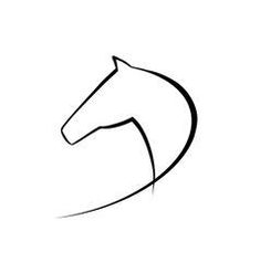 the outline of a horse's head on a white background