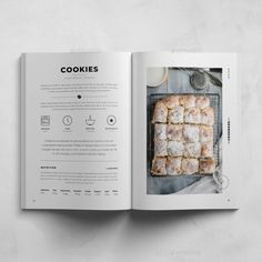 Cookbook / Recipe Book Template Recipe Design Layout, Recipe Book Layout, Cooking Book Design, Cookbook Cover, Creative Cookbook Design, Cookbook Layout Design, Homemade Cookbook Templates, Digital Cookbook, Cookbook Design Template