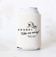 Yeehaw! What's better than being in a bach club? Being in a rodeo bach club. This has to be our favorite product EVER. Keep those drinks cool with custom can coolers for the gals & guys of the bach, wedding, birthday & more! Perfect for any event you could ever think of ;)  ----🌵----- READ BEFORE PURCHASING!🤍 {Current processing times: 1-2 business days} + All can coolers are a premium foam that are printed on, making sure they'll last you for all the parties to come. NO vinyl here! + All can Boots And Booze Party, Western Chic Bachelorette Party, Same Cowboy Forever Bachelorette, Nashville Bachelorette Favors, Bachelorette Party Cowboy, Bachelorette Party Western, Nashville Bach Gift Bags, Cowboy Bachelorette Party, Cowboy Bachelorette