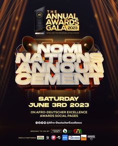 an event poster for the annual awards gala