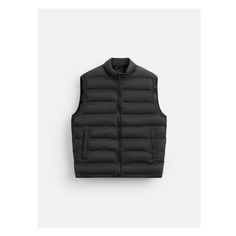 Puffer vest with high collar. Welt pockets at hip. Front zip closure. Gilet Men, Black Gilet, Puffer Gilet, Career Woman, Mens Vest, Puffer Vest, Fashion Killa, High Collar, Welt Pockets