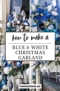 how ot make a blue & white Christmas garland