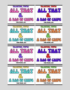 all that and bag of chips printables for back to school or birthday parties