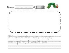 the very hungry caterpillar worksheet