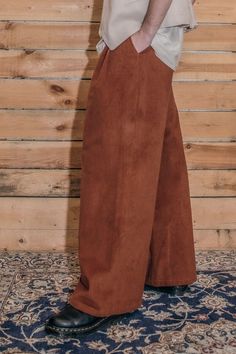 Brown Corduroy Wide Leg Pants Men Brown Palazzo Pants Autumn - Etsy Brown Corduroy Bottoms With Belt Loops, Brown Vintage Pants For Winter, Brown Full Length Corduroy Pants, Full Length Brown Corduroy Bottoms, Vintage Brown Winter Pants, Classic Wide Leg Corduroy Pants, Retro Wide Leg Corduroy Bottoms, Vintage Brown Pants For Fall, Classic Wide Leg Corduroy Bottoms