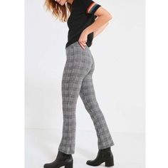 - Never Worn - Stretch - Nylon - Houndstooth Print Kick Flare Pants, Urban Outfitters Pants, Kick Flares, Pants Color, Flare Pants, Boot Cut, Pant Jumpsuit, Urban Outfitters, Pants For Women